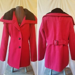 ModCloth coat with faux fur collar